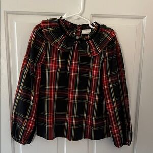 Crewcuts Multicolor Plaid Ruffle Blouse